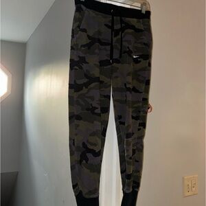 Nike Dri-FIT Camo Joggers with White Swoosh